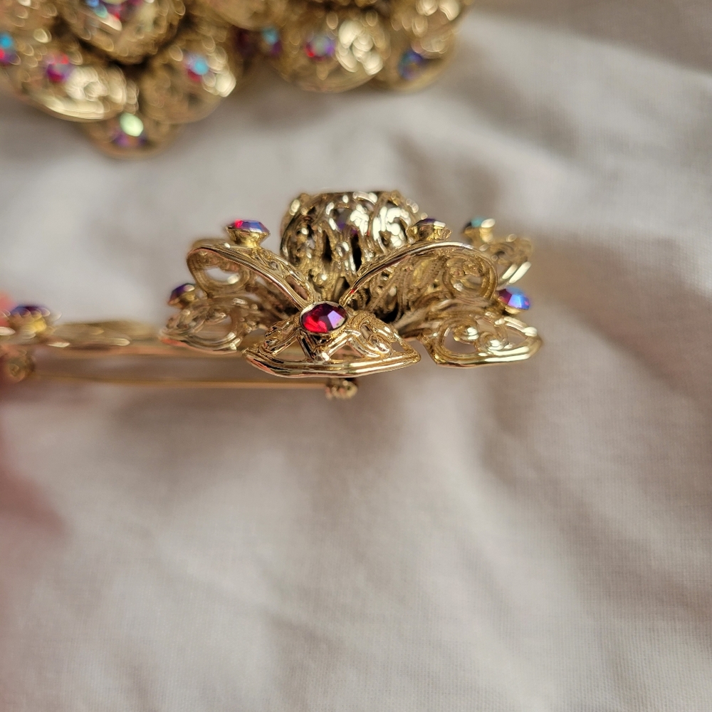 VTG Sara Coventry Demi-Parure "Fashion Flower" Set - Picture 5 of 12